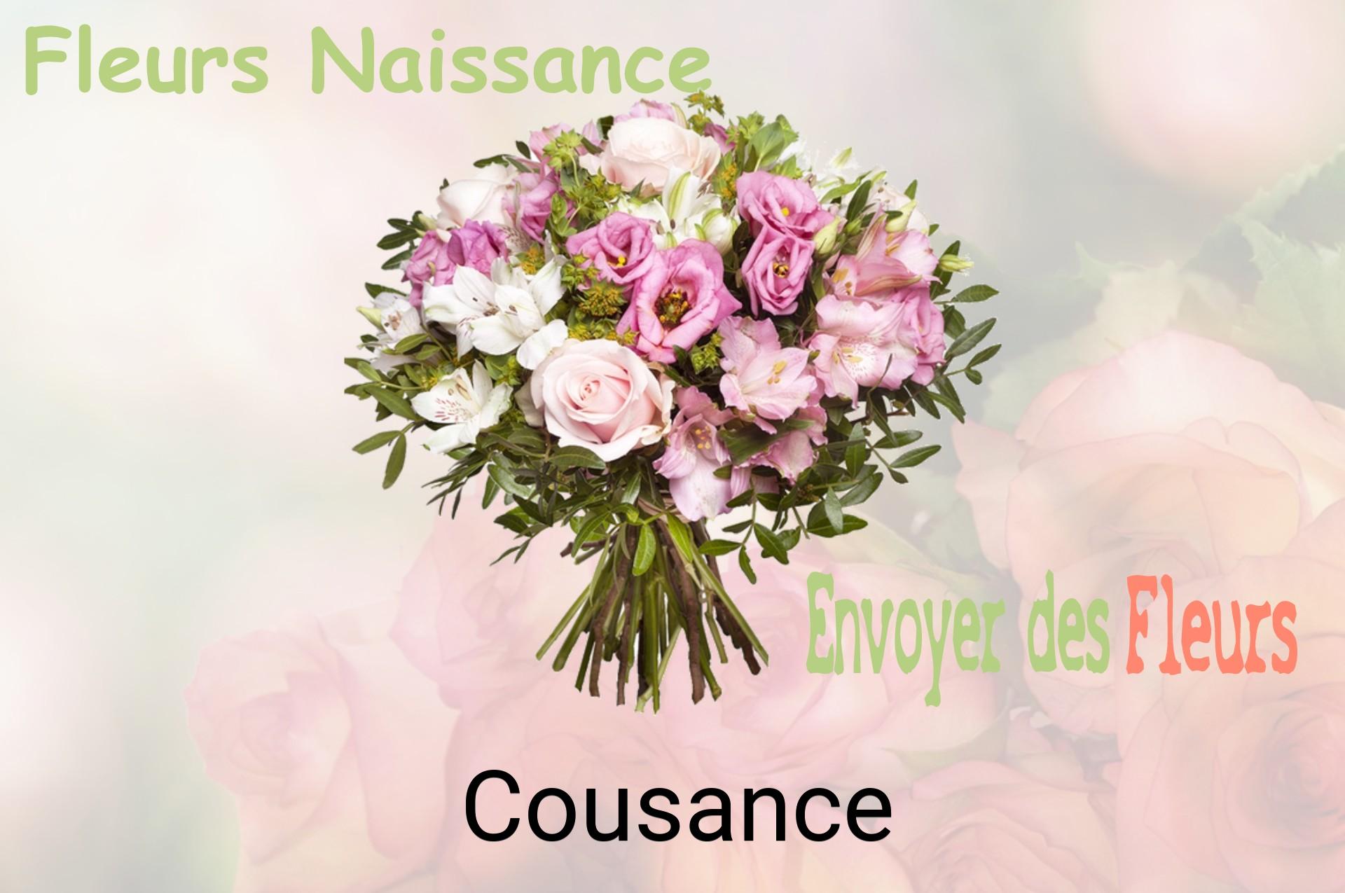 Bouquet de fleurs de naissance livré à Cousance