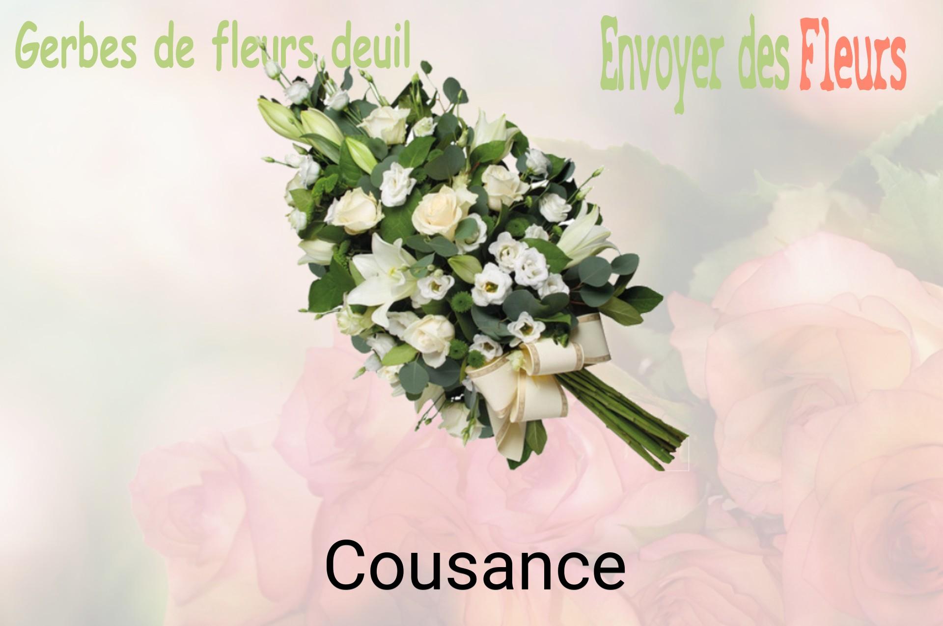 Gerbe de fleurs de deuil livrée à Cousance